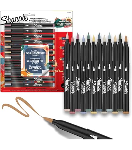 Amazon | Sharpie クリエイティブマーカー アーストーン水性アクリル